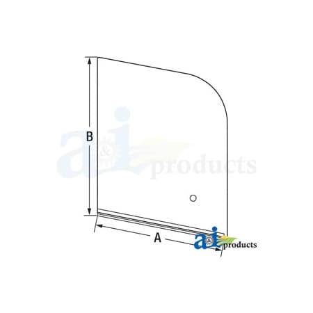 A & I Products Glass, RH Rear Side, Sliding 37" x23" x2" A-7261610